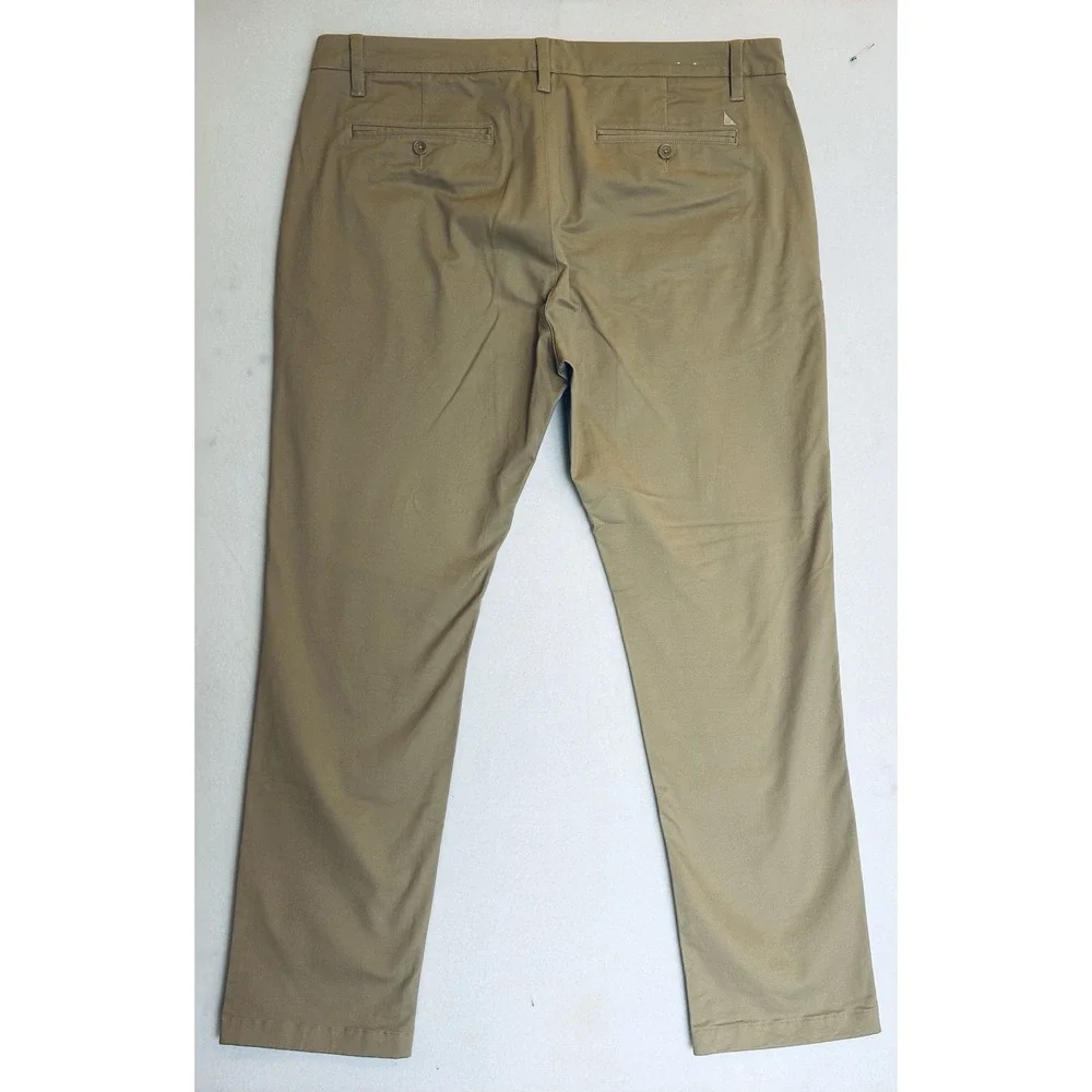 Untuckit‎ Mens Chino Pants Size 38x32 St. Clair Straight Leg Tan Cotton Blend